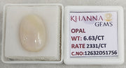 6.63/CT Natural FIRE OPAL with Govt. Lab Certificate-12632D51756